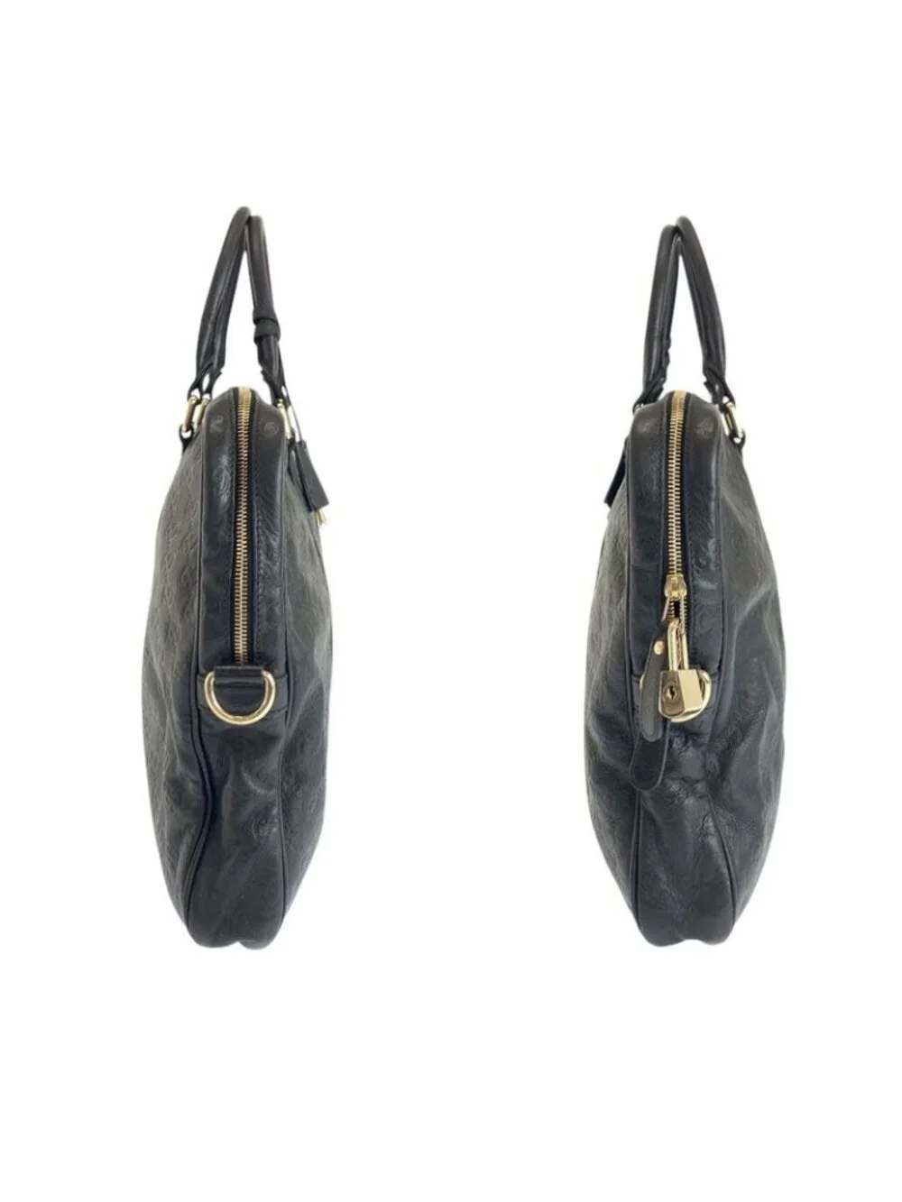 Guccissima Black Silver Leather Business